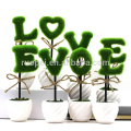 Hot decorative love mini artificial plant bonsai wholesale